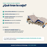 Cama Eléctrica 3 pos+ Colchón + Antiescaras Estándar – Promsa Promsa