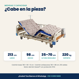 Cama Eléctrica 3 pos+ Colchón + Antiescaras Estándar – Promsa Promsa