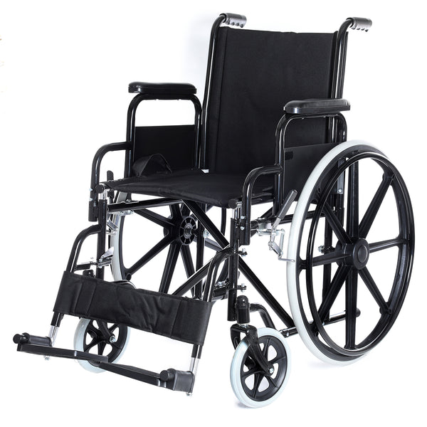 SILLA DE RUEDA CON APOYA PIES Y APOYA BRAZOS DESMONTABLE