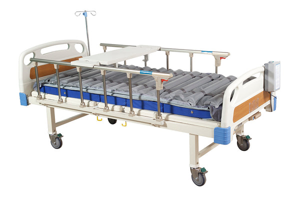 Cama Manual 2 pos + Colchón + Antiescaras Tubular + Mesa - Promsa
